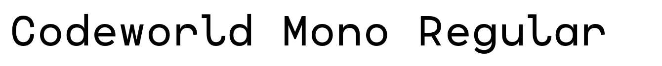 Codeworld Mono Regular image